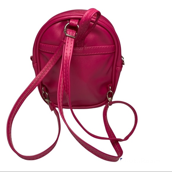 Hello Kitty Mini Backpack Bag Pink Style Gold Teddy bear Red Heart - Picture 3 of 6